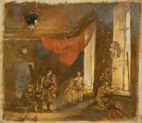 Эскиз к картине «Город не сдается (Сталинградцы)» (1947). 1940-е